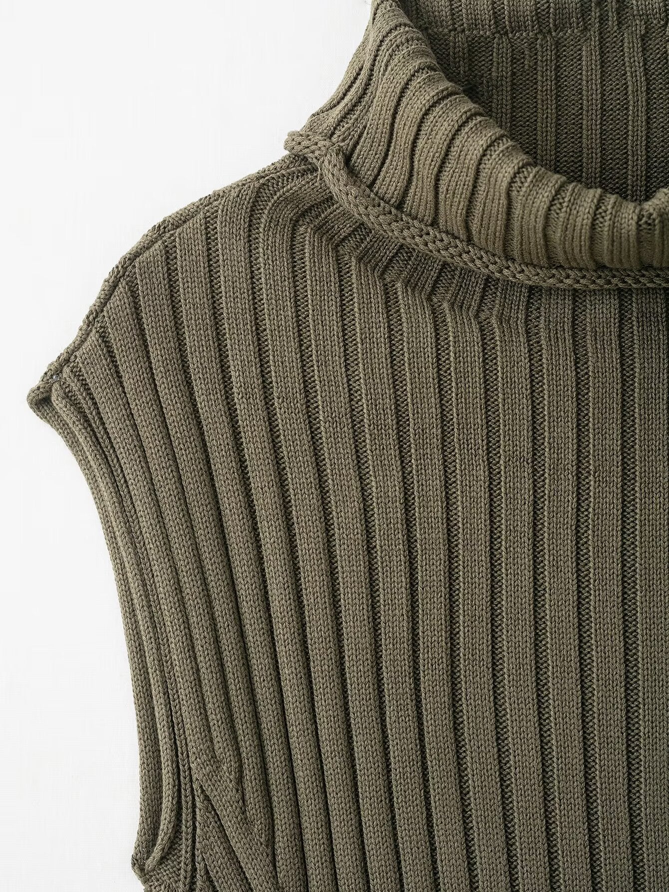 Women Clothing Turtleneck Knitting Vest
