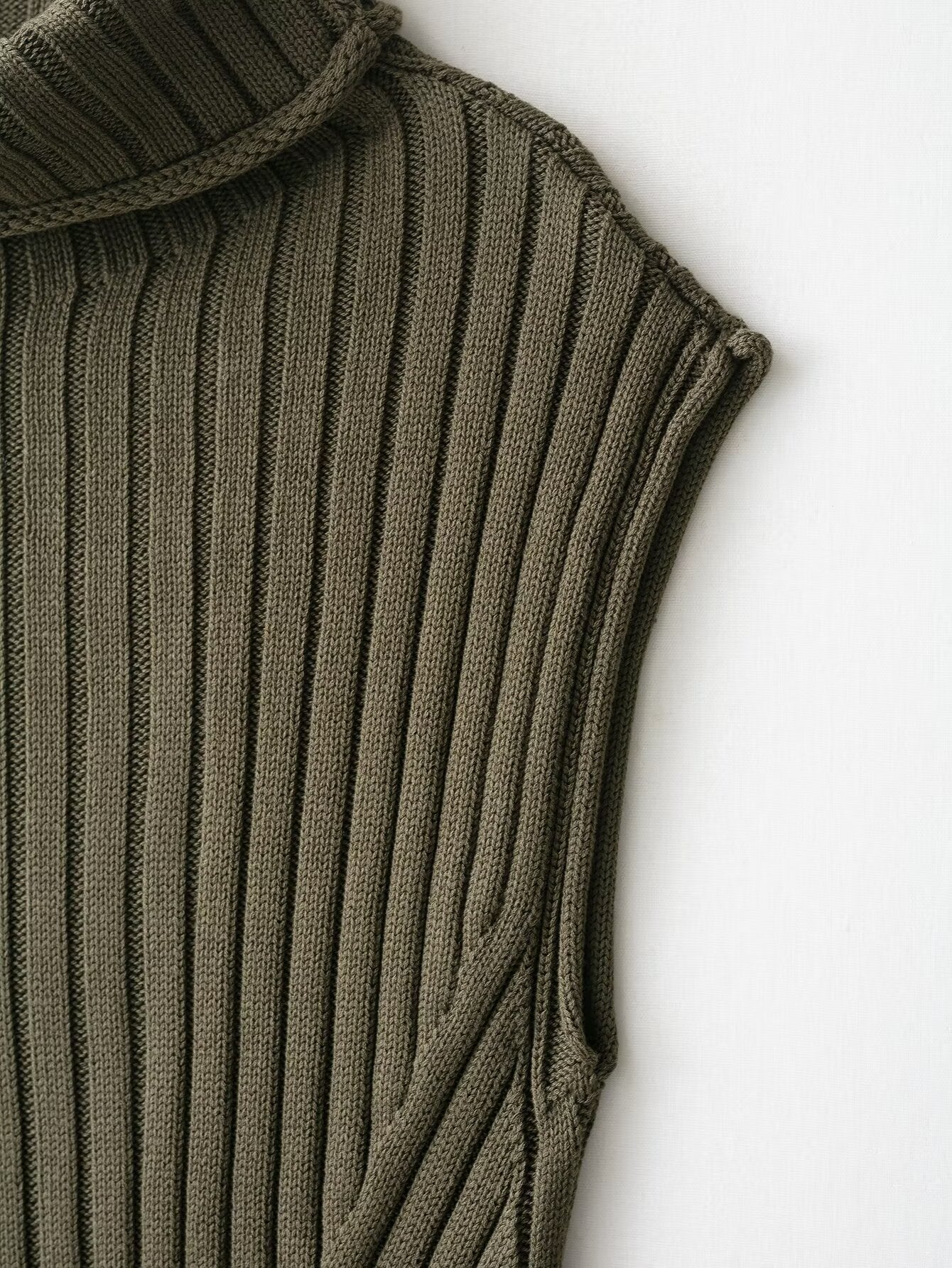 Women Clothing Turtleneck Knitting Vest