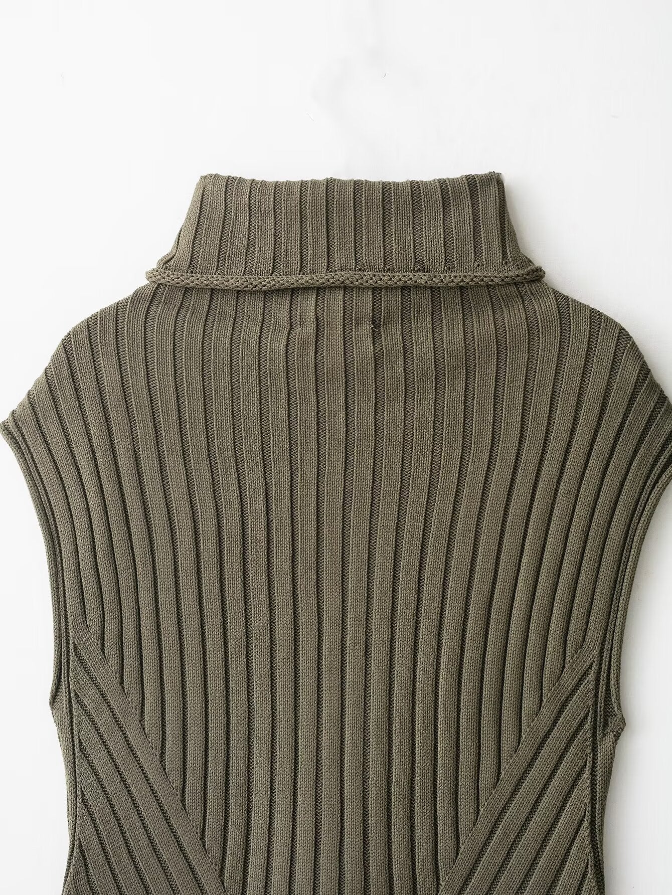 Women Clothing Turtleneck Knitting Vest