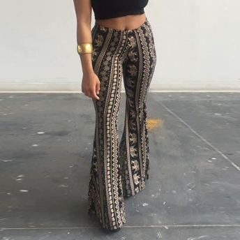 Women Clothing Pants Women Pants Bohemian Bootleg Pants Leggings