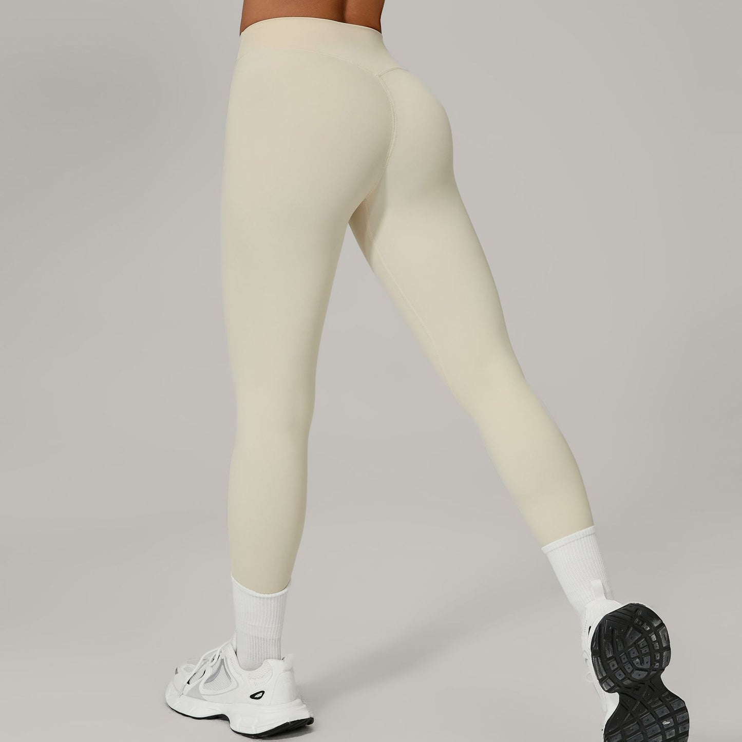 Invisible Pleated Quick Drying Fitness Pants Breathable Outer Wear Tight Sports Pants High Waist Hip Lift Yoga Pants