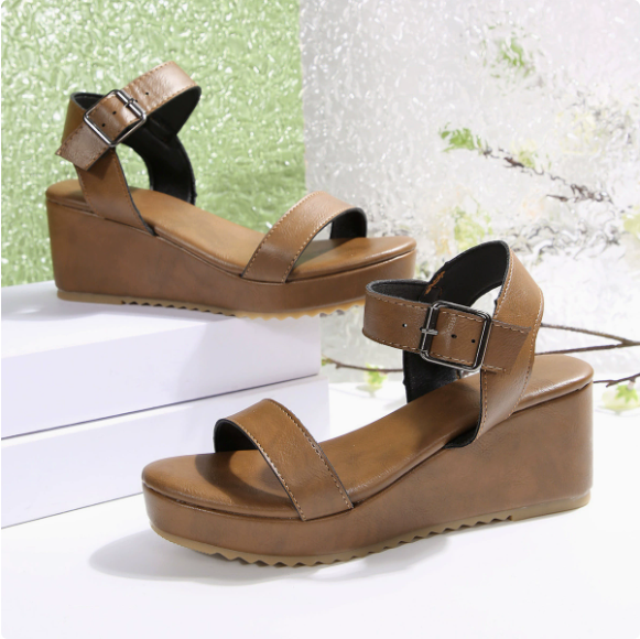 Wedge with Platform Sandals Women High Heel Roman Beach Slippers