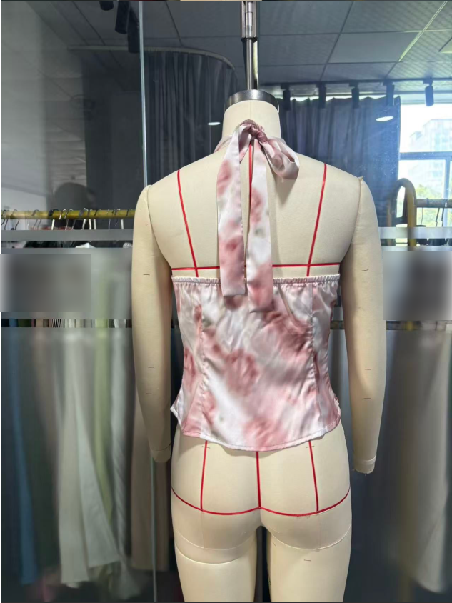 Acetate Satin Sexy Dopamine Sexy Halter Spaghetti Straps Top Slim High Sense Sexy Women Sleeveless Blouse