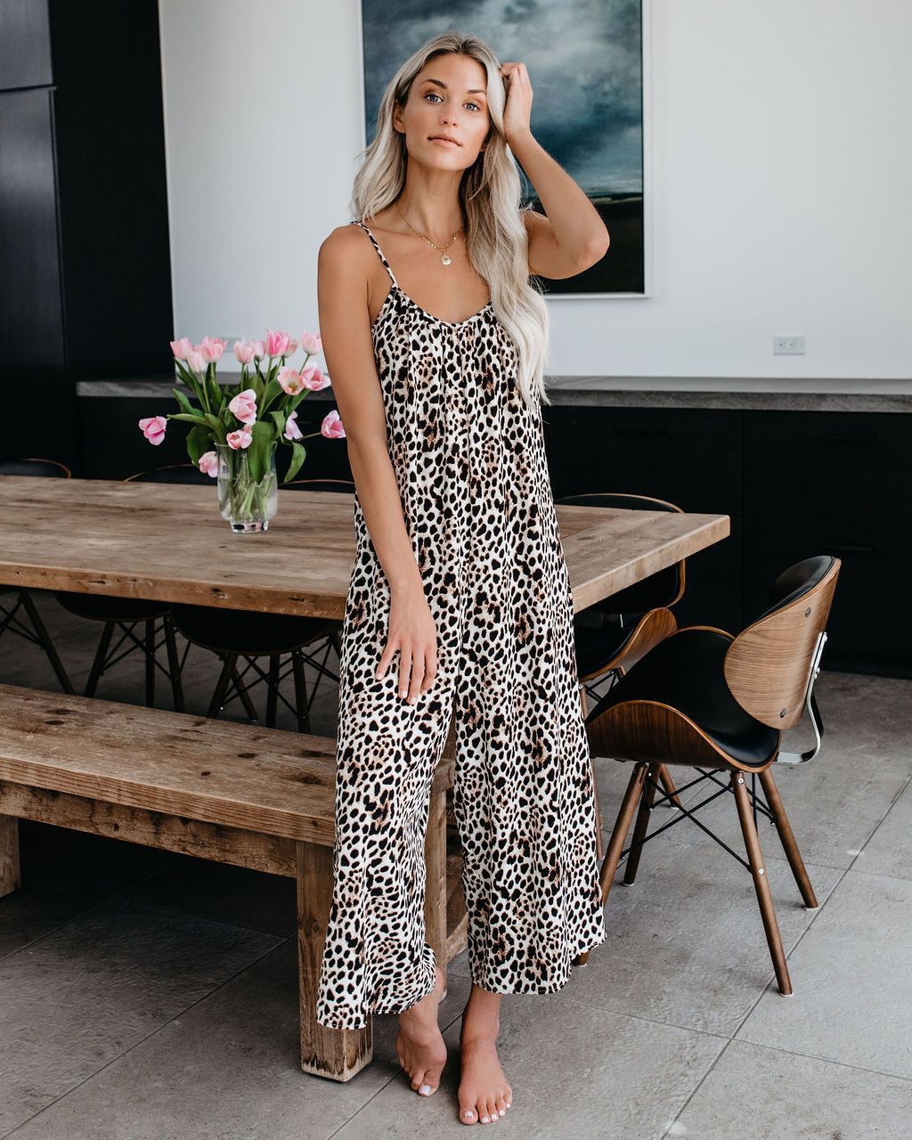 Women Sexy Suspenders Wide Leg Jumpsuit
