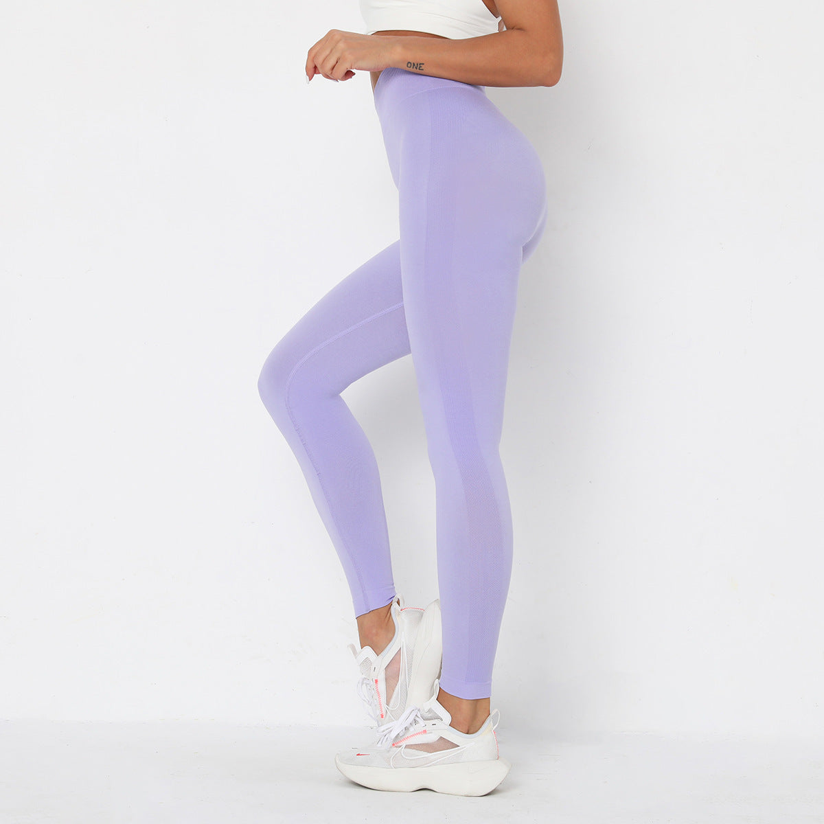 High Waist Tight Hip Lifting Solid Color Outdoor Running Workout Pants Fitness for Women