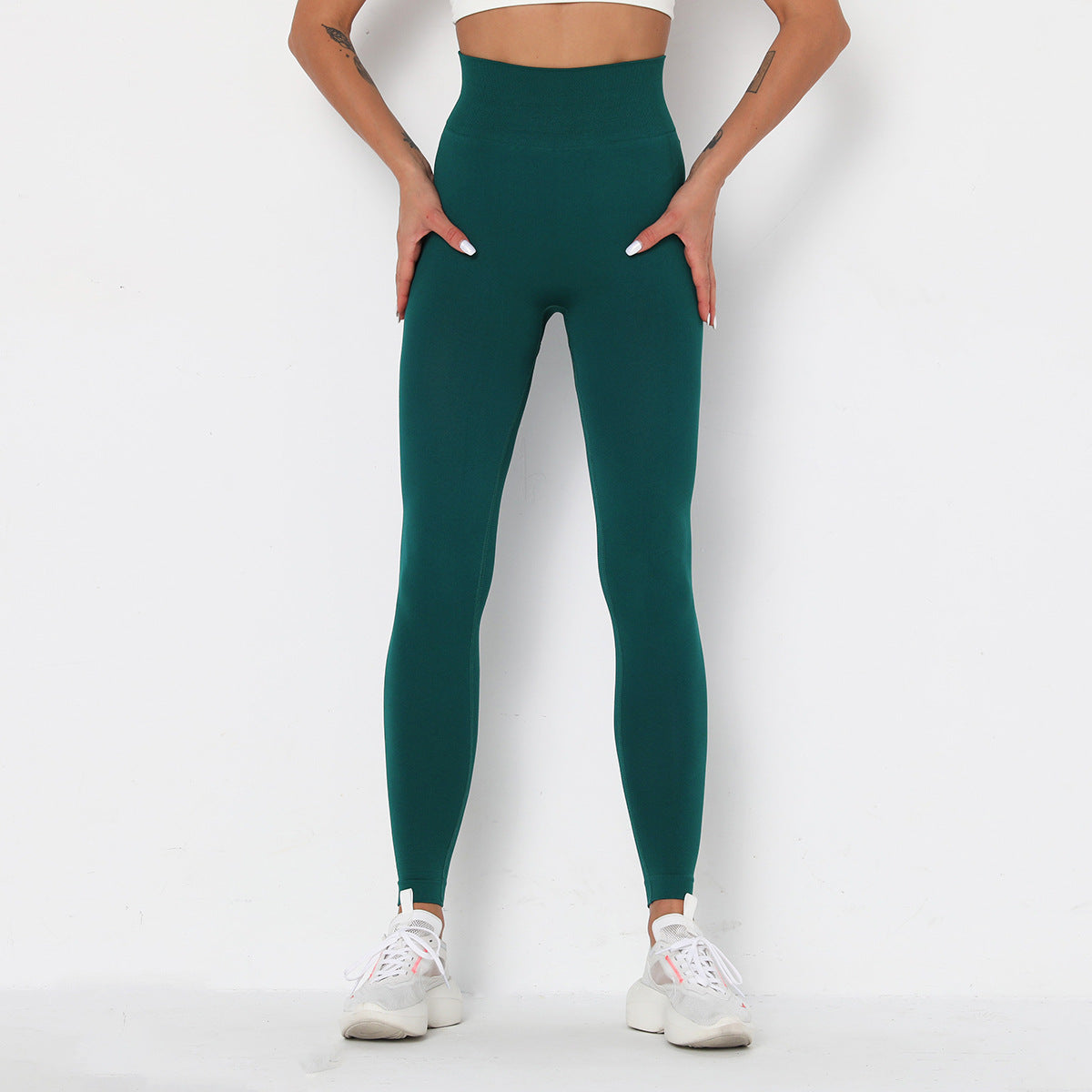 High Waist Tight Hip Lifting Solid Color Outdoor Running Workout Pants Fitness for Women