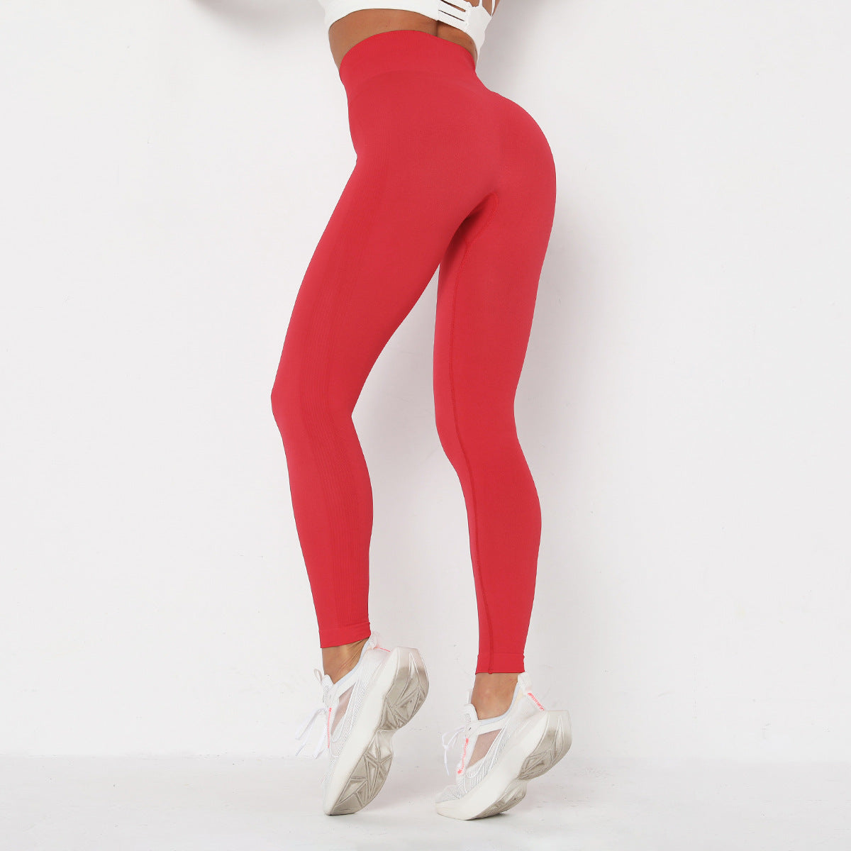 High Waist Tight Hip Lifting Solid Color Outdoor Running Workout Pants Fitness for Women