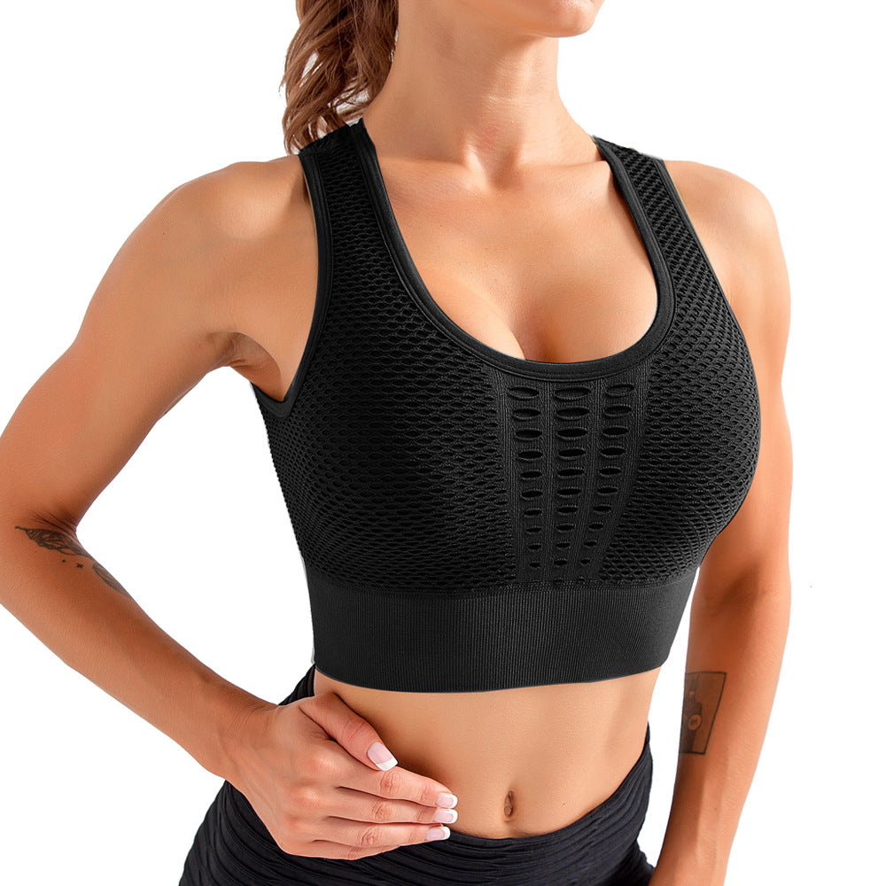 Summer Hollow Out Cutout Out Beauty Back Seamless Sports Bra Women Shockproof Push Up Yoga Running Fitness Underwear