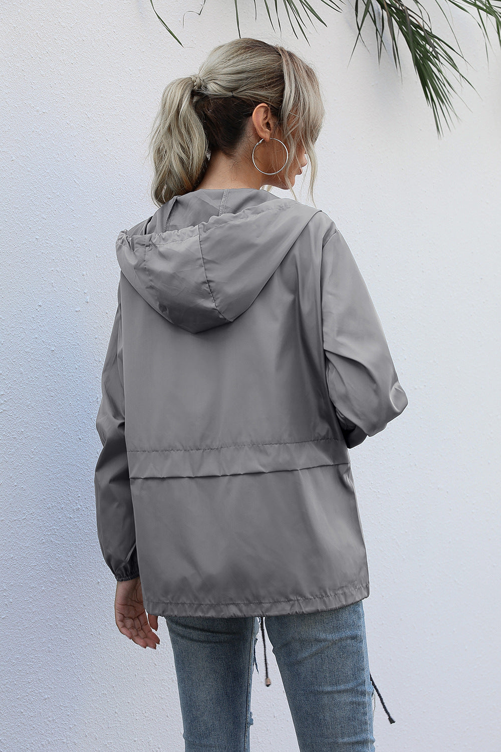 Women Clothing Zipper Hooded Sweatshirt Lightweight Outdoor Hiking Raincoat Jacket Coat Women