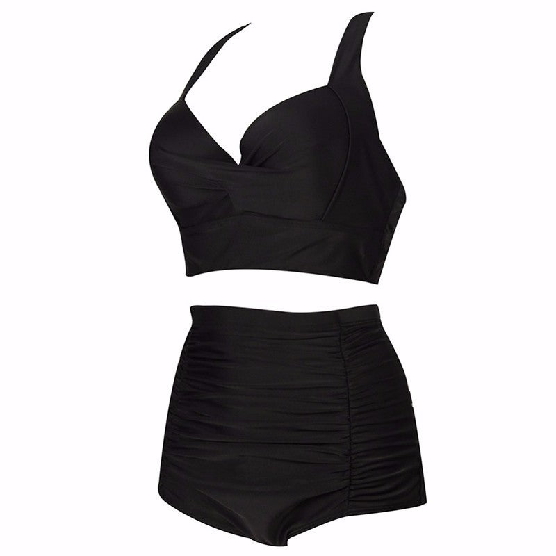 Plus Size Bikini Swimsuit Printed plus-Sized High Waist Woman Bikini Swimsuit