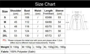 Satin Shirt Women Satin Artificial Silk Long Sleeve Shirt