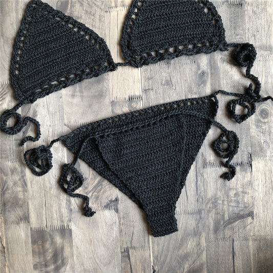 Crochet Bikini Bra Beach Swimsuit Yoga Sports Underwear