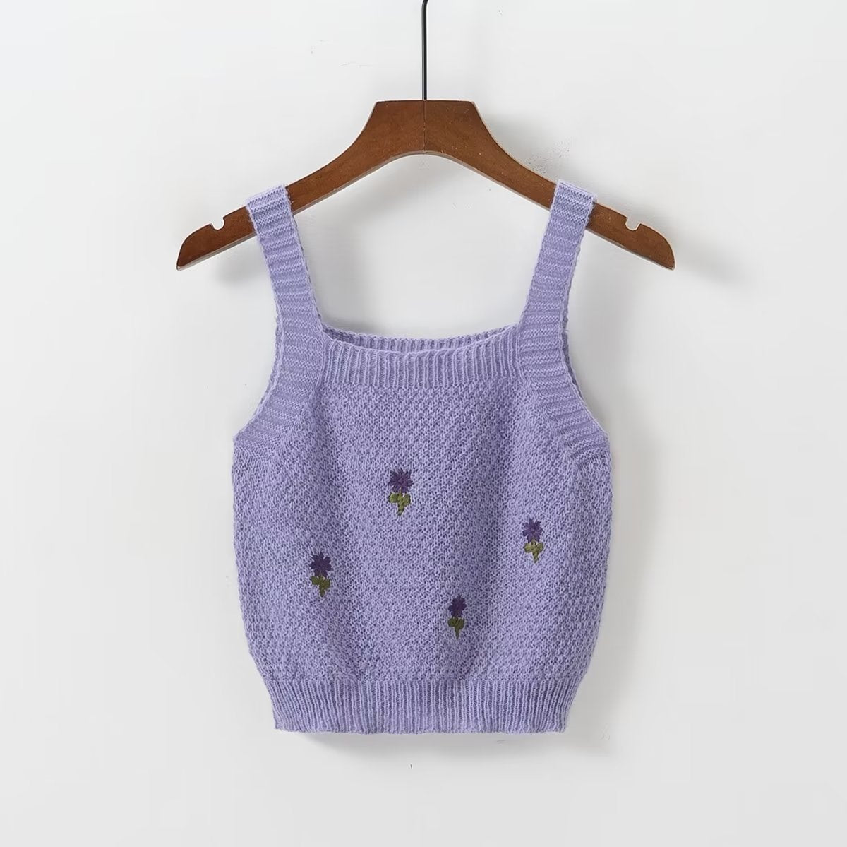 Spring Summer Two-Piece Embroidery Sweater Casual Top V-neck Slim Sweater for Women