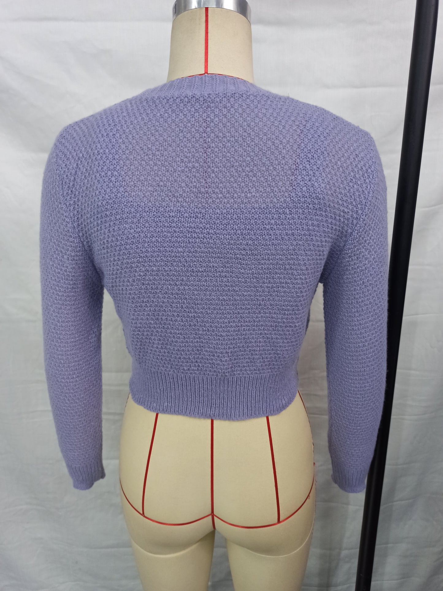 Spring Summer Two-Piece Embroidery Sweater Casual Top V-neck Slim Sweater for Women