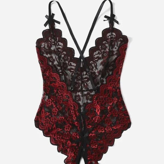 Sexy Sling Butterfly Lace Jumpsuit