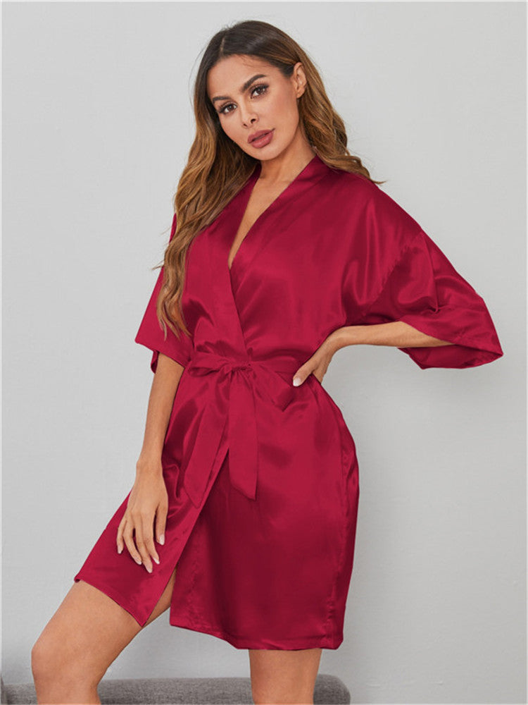 Bathrobe Night-Robe Women Sexy Home Wear Pajamas