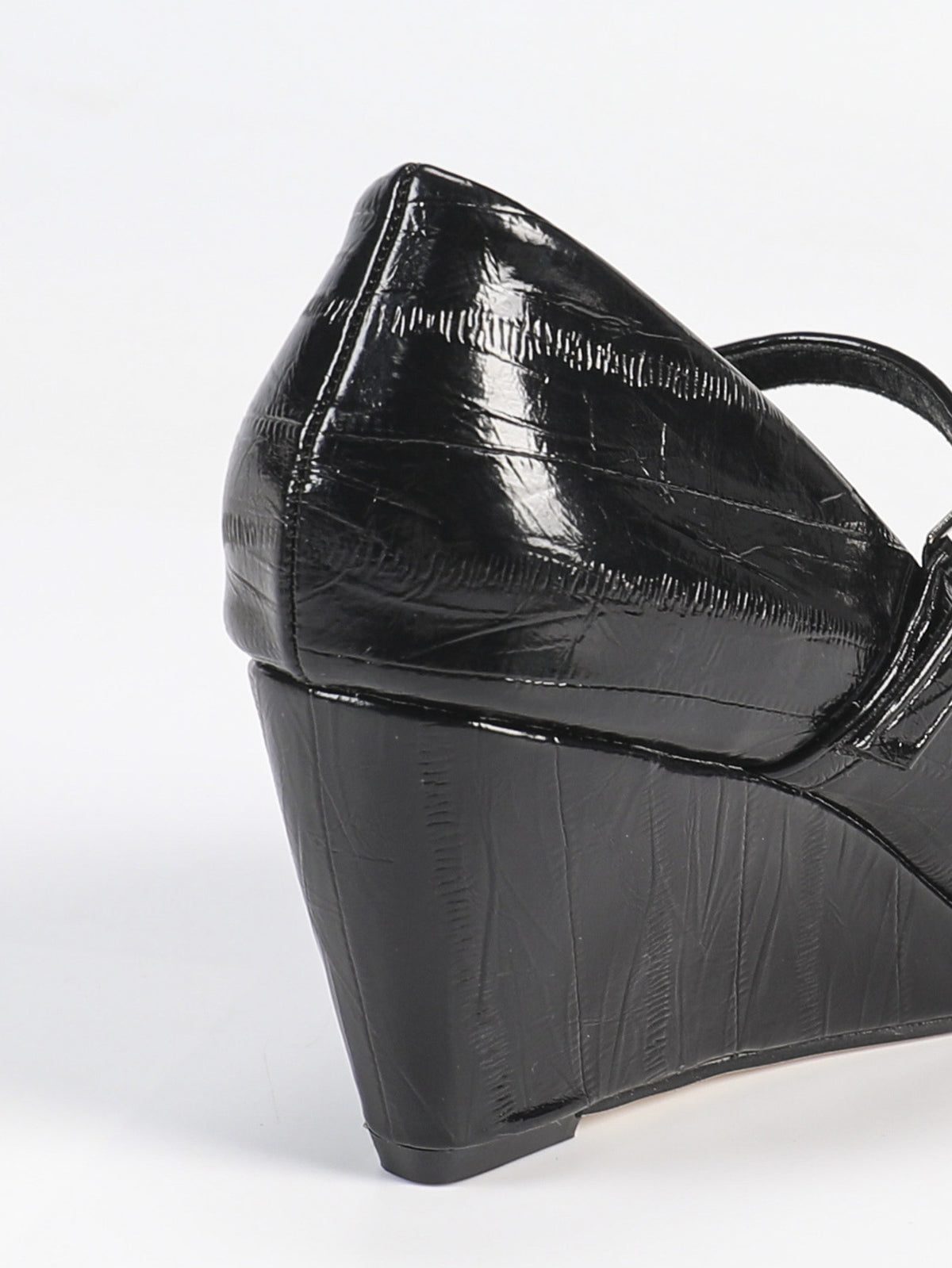 Pointed Wedge Height Increased by Platform Shoes Comfortable Platform High Heel Wedge Heels Party Dance Black