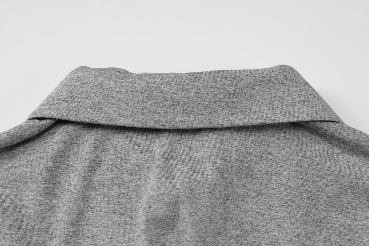 Cardigan Long Sleeve Button Top Autumn Slim Collared Knitted T shirt