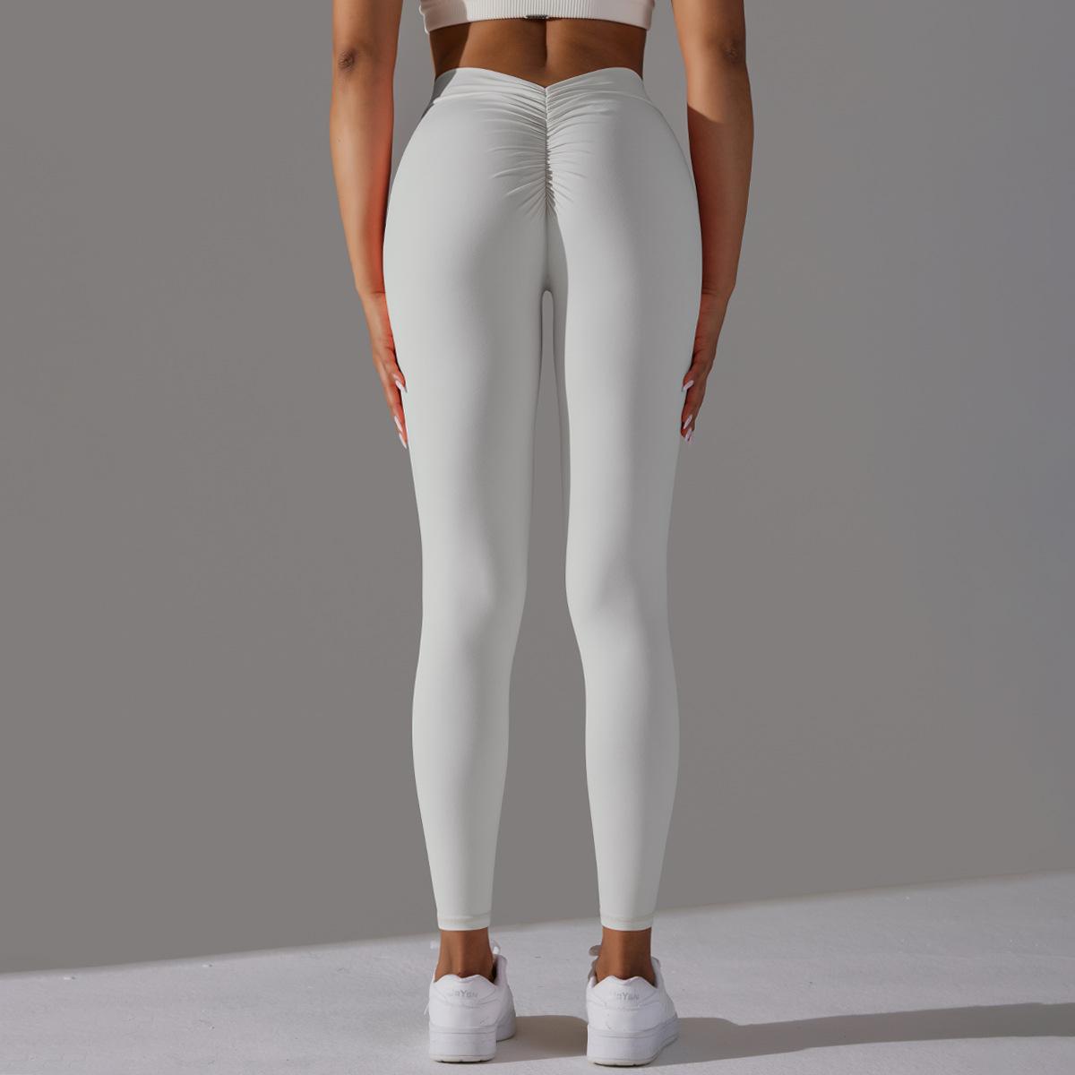 Feel Skin Hip Raise Yoga Pants No Embarrassment Line Leggings High Waist Stretch Fitness Sports Ninth Pants Women
