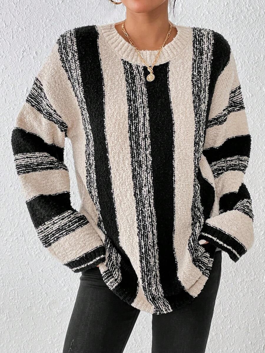 Autumn Winter Pullover Long Sleeve Loose Casual Women Sweater Knitwear
