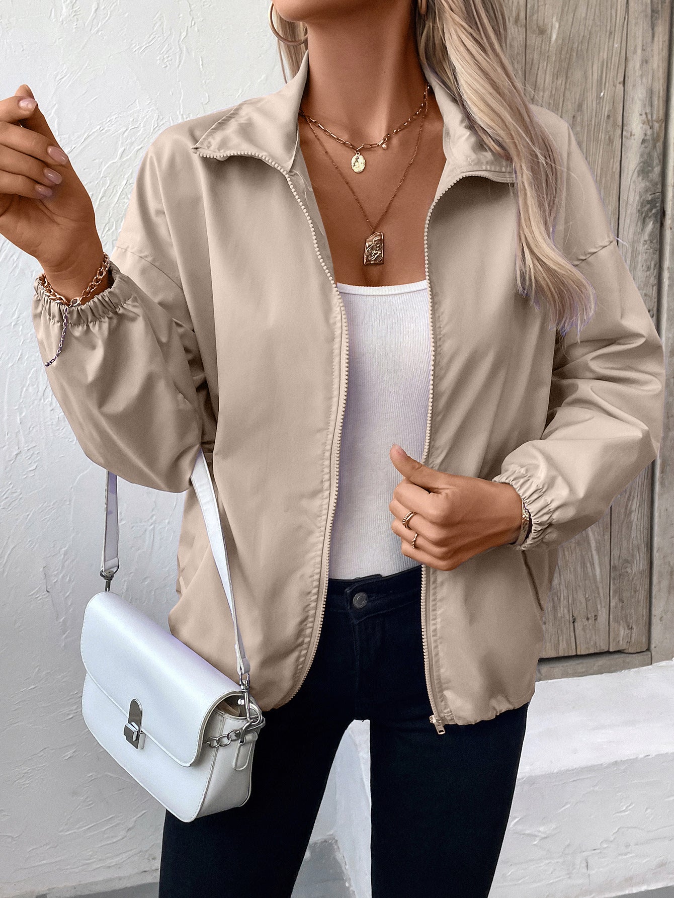 Women Clothing Waterproof Outdoor Sports Casual Raincoat Casual Coat Jacket Top Women