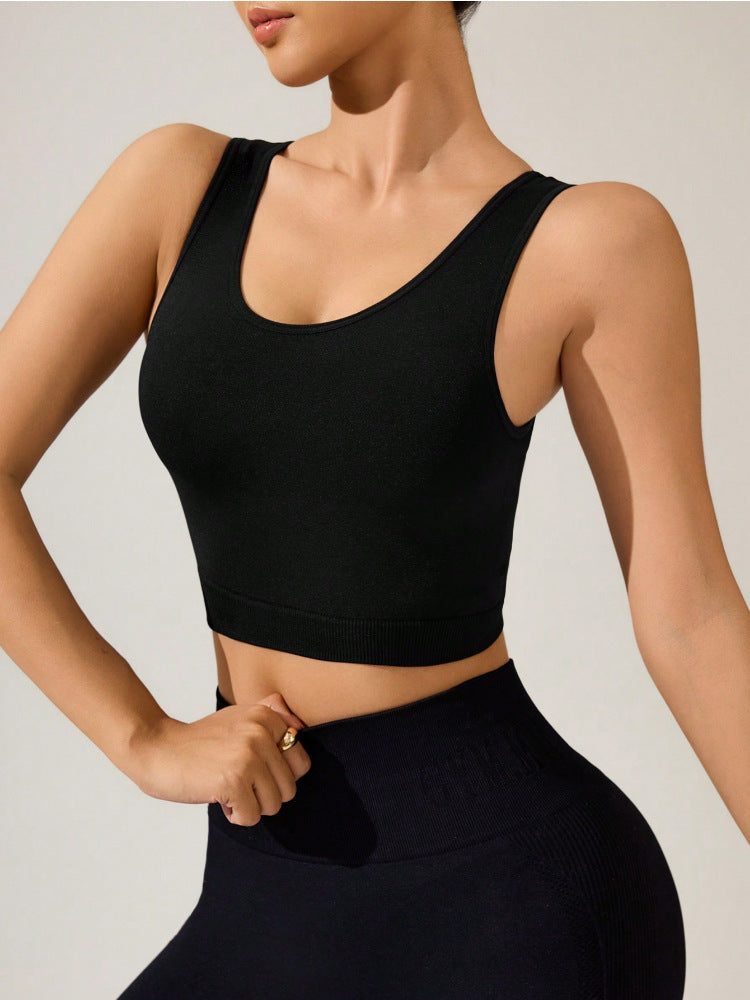 Outdoor Sports High Strength Fitness Vest Sports Back Shaping Underwear Yoga Jacket Four Sided Elastic