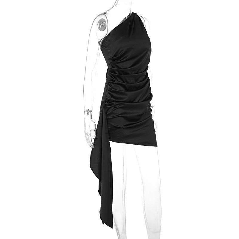 Summer Women Single Shoulder Slim Sexy Ribbon Hip Bag Dress Women