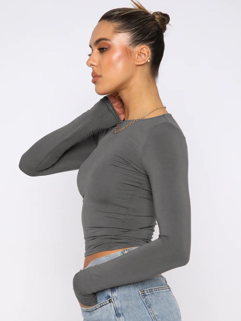 Y2g Tight Casual Long Sleeve Breathable Base Shirt Outer Wear Moisture Wicking T shirt