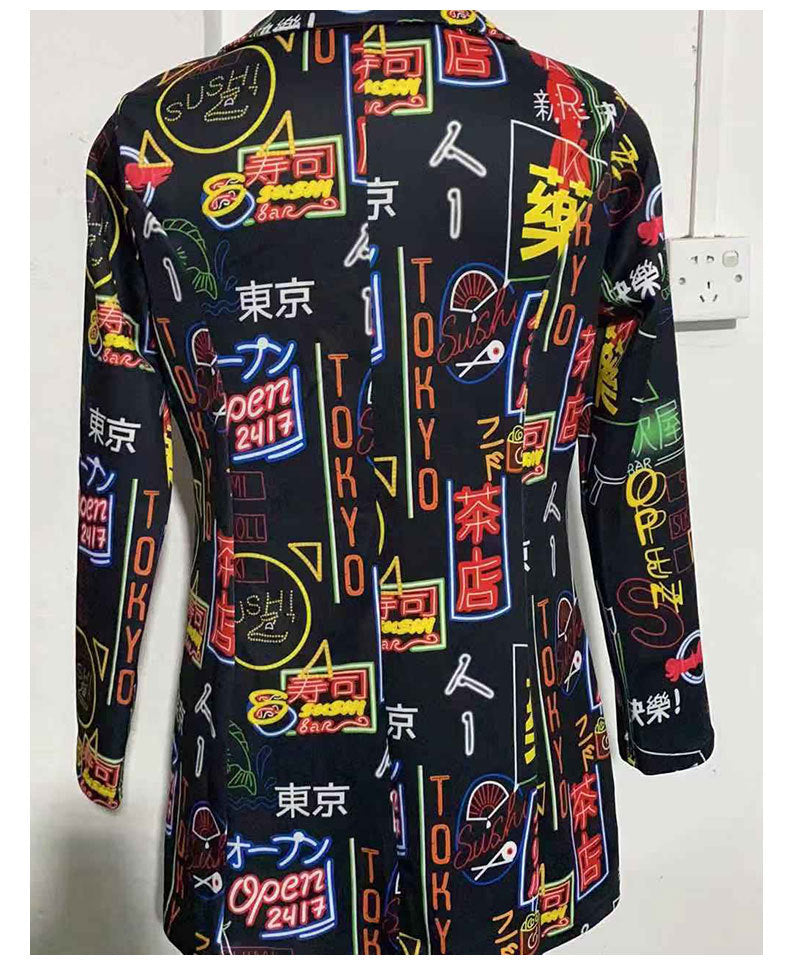 Women Non Positioning Printed Casual Printed Small Blazer Women Clothing