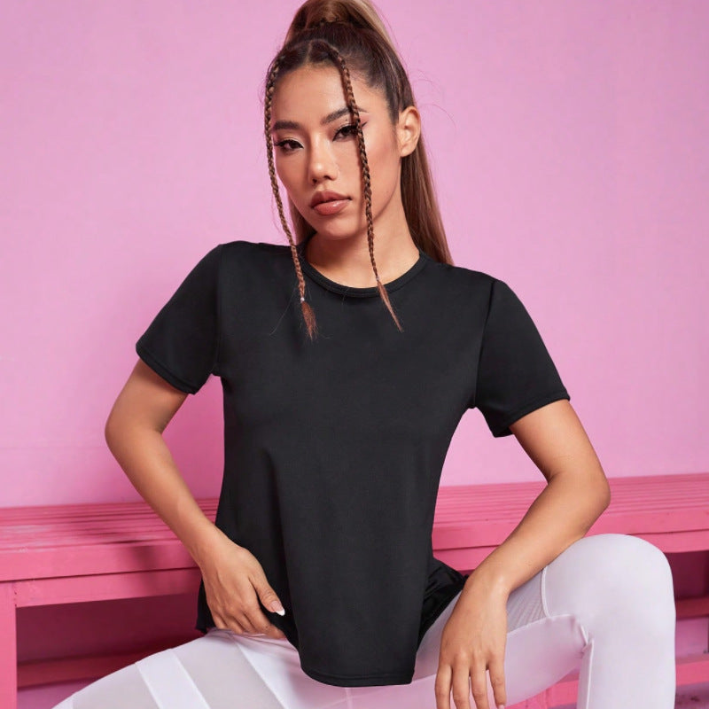 Yoga Jacket Women Loose Breathable Running T Shirt Mesh Beauty Back Training Workout Clothes Quick Drying Sports Blouse Short Sleeve