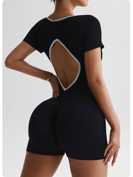Seamless Yoga Jumpsuit Hip Lifting Backless Corset Outdoor Sports Fitness One Piece