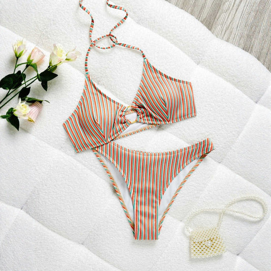 Bikini Striped Sexy Split Swimsuit Women Bikini Swimsuit