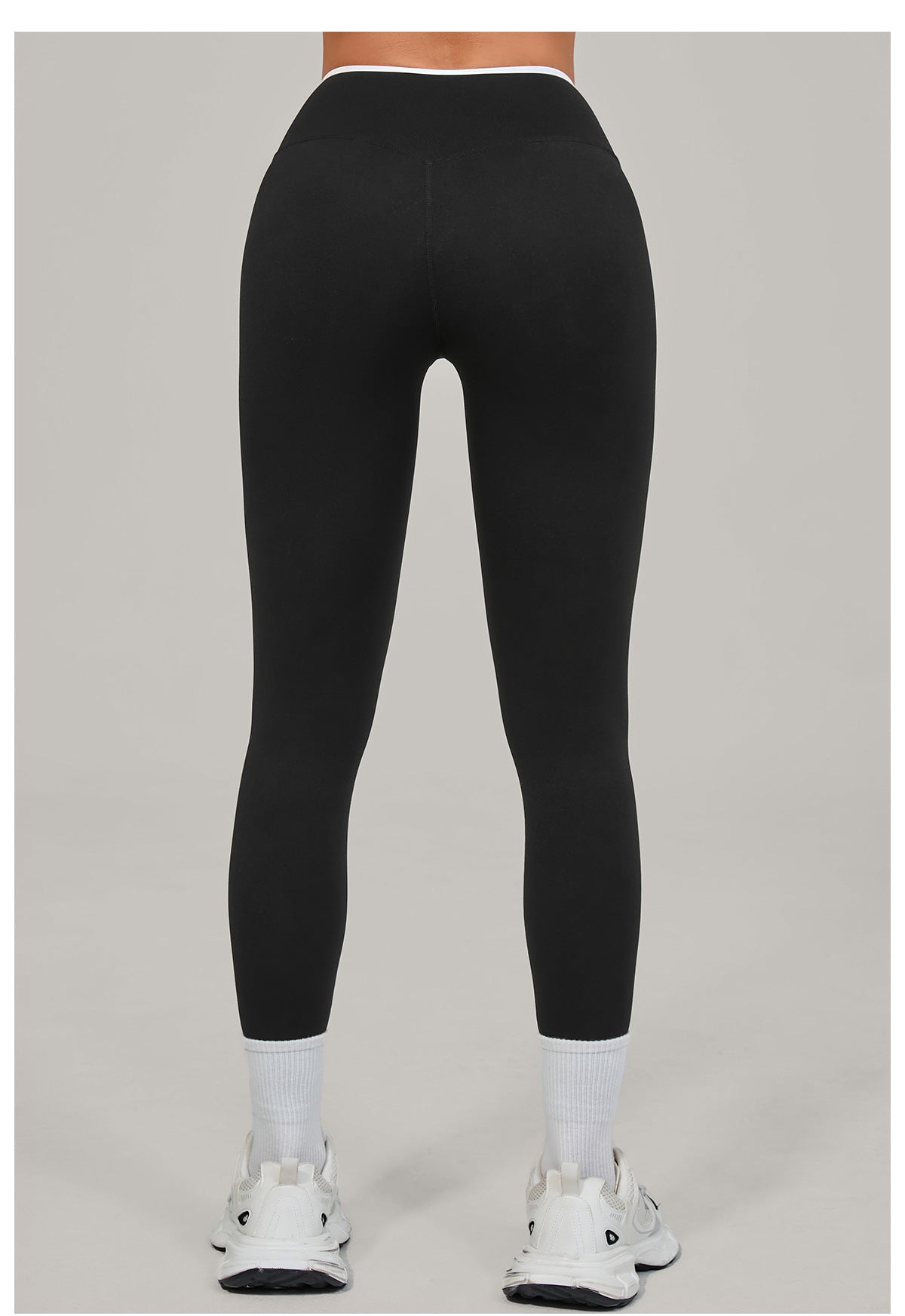 Nude Feel Skinny Yoga Pants Cross High Waist Contrast Color Tights Women Sports Running Fitness Pants