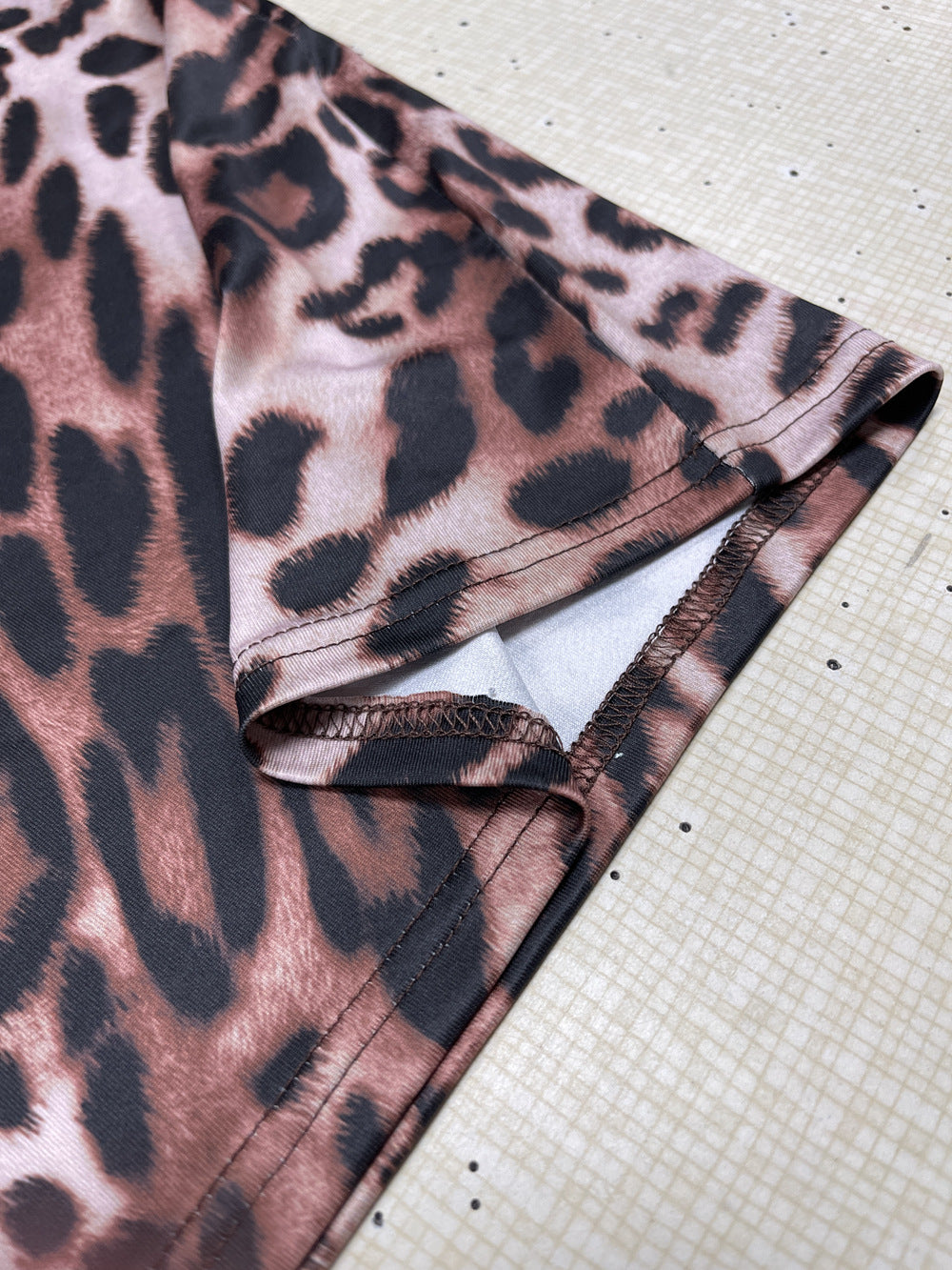 Women Clothing Leopard Print Sexy Strapless Suspenders Dress Women Backless Hip Dress