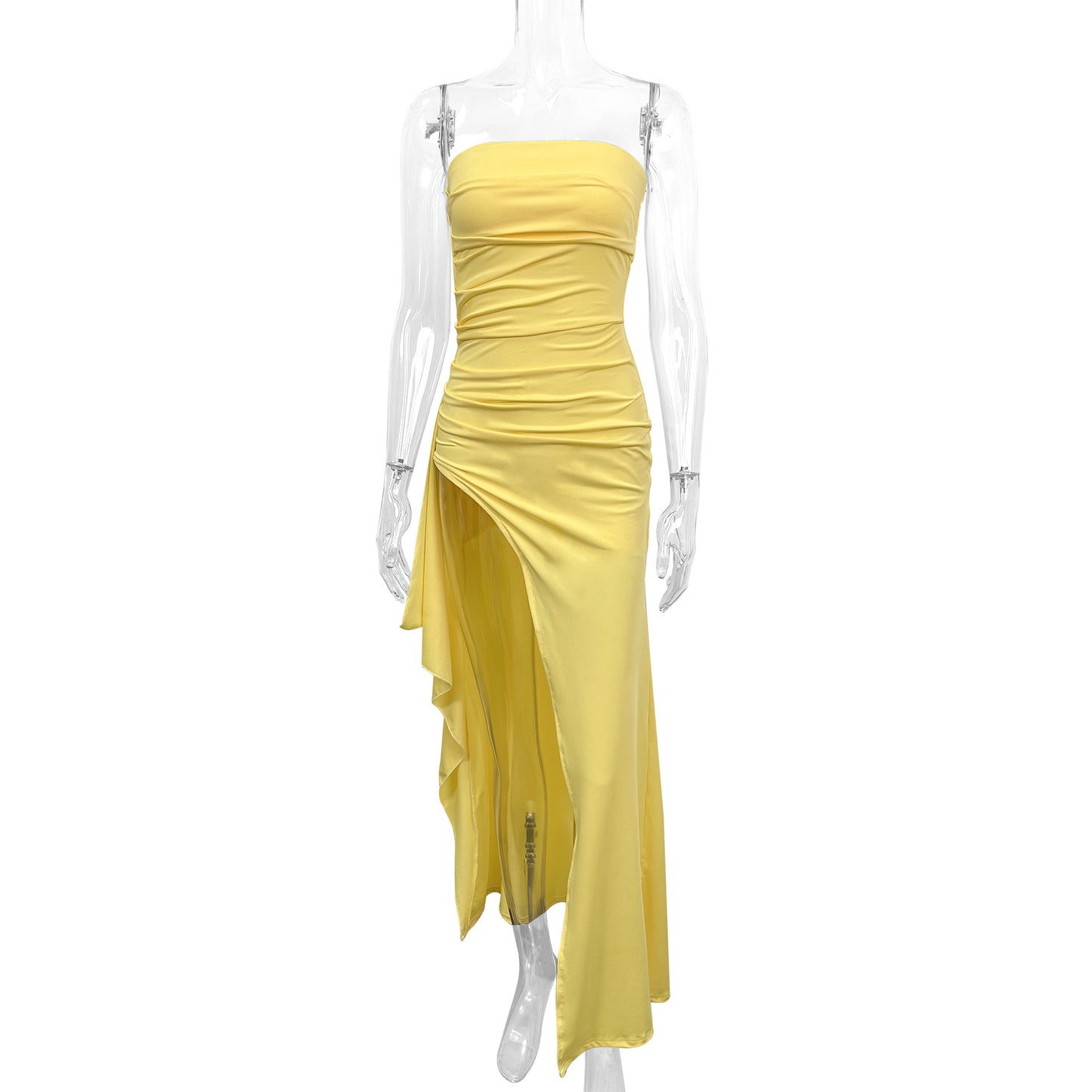 Dress Summer Sexy Side Slit Irregular Asymmetric Hip Wrapped Dress