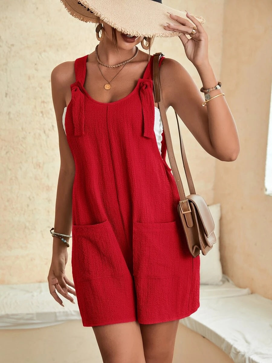 Women Clothing Summer Casual Suspenders Shorts Jumpsuit Suspender Pants Women