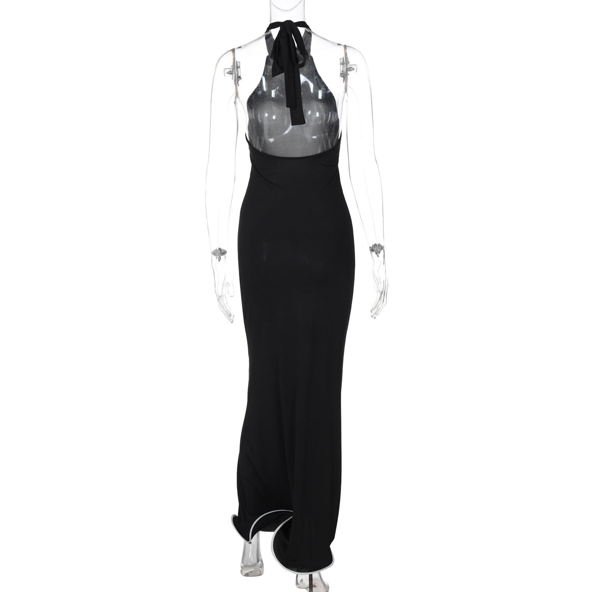Women lothing Summer Sexy Backless Elegance Sleeveless Halter Wooden Ear Swing Dress