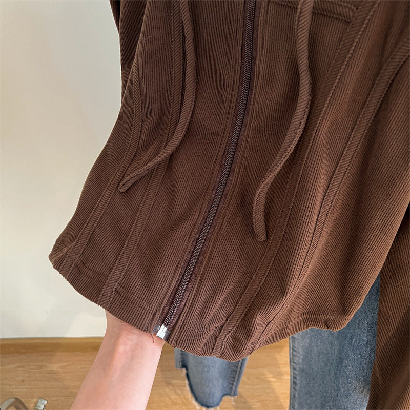 Autumn Winter Sweater Women Hooded Long Sleeve Short Cardigan Sexy Slim Fit Warm Jacket