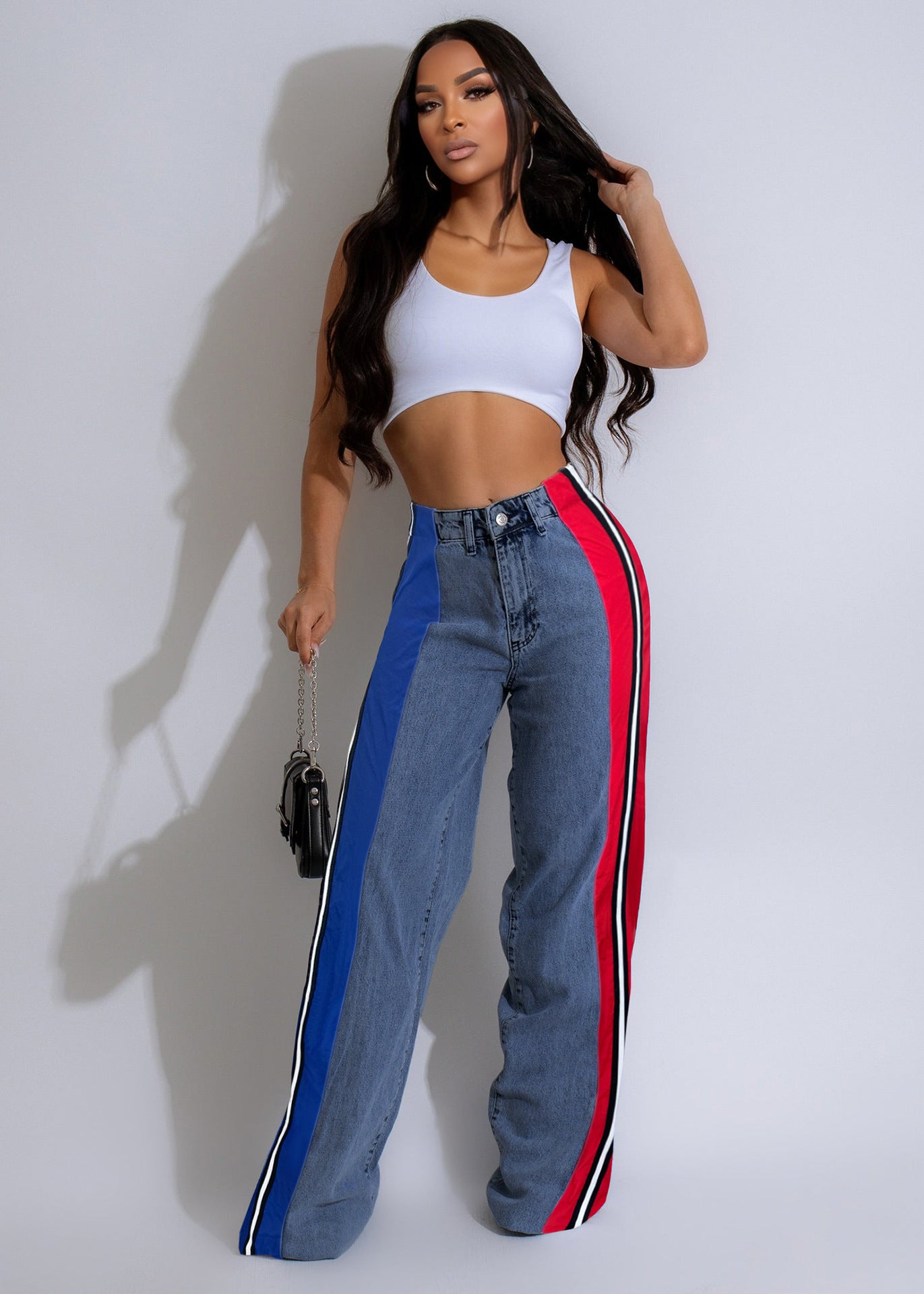 Blue Denim Blue Red