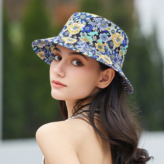 Celebrity Graffiti Bucket Hat Outdoor All Matching Printing Bucket Hat Double Sided Wear Retro Nostalgic Classic Sun Shade Sun Protection Hat