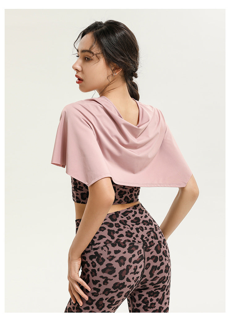 Sports Fitness Yoga One-Piece Skirt Thigh-Length Slimming Skirt Bandage Yoga Dance Ballet Skirt