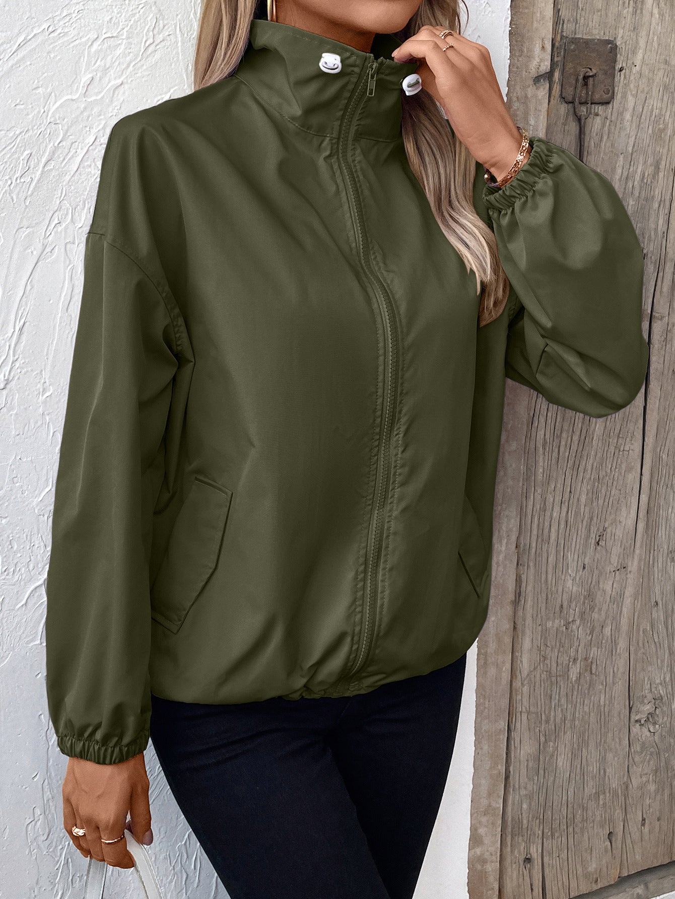 Women Clothing Waterproof Outdoor Sports Casual Raincoat Casual Coat Jacket Top Women
