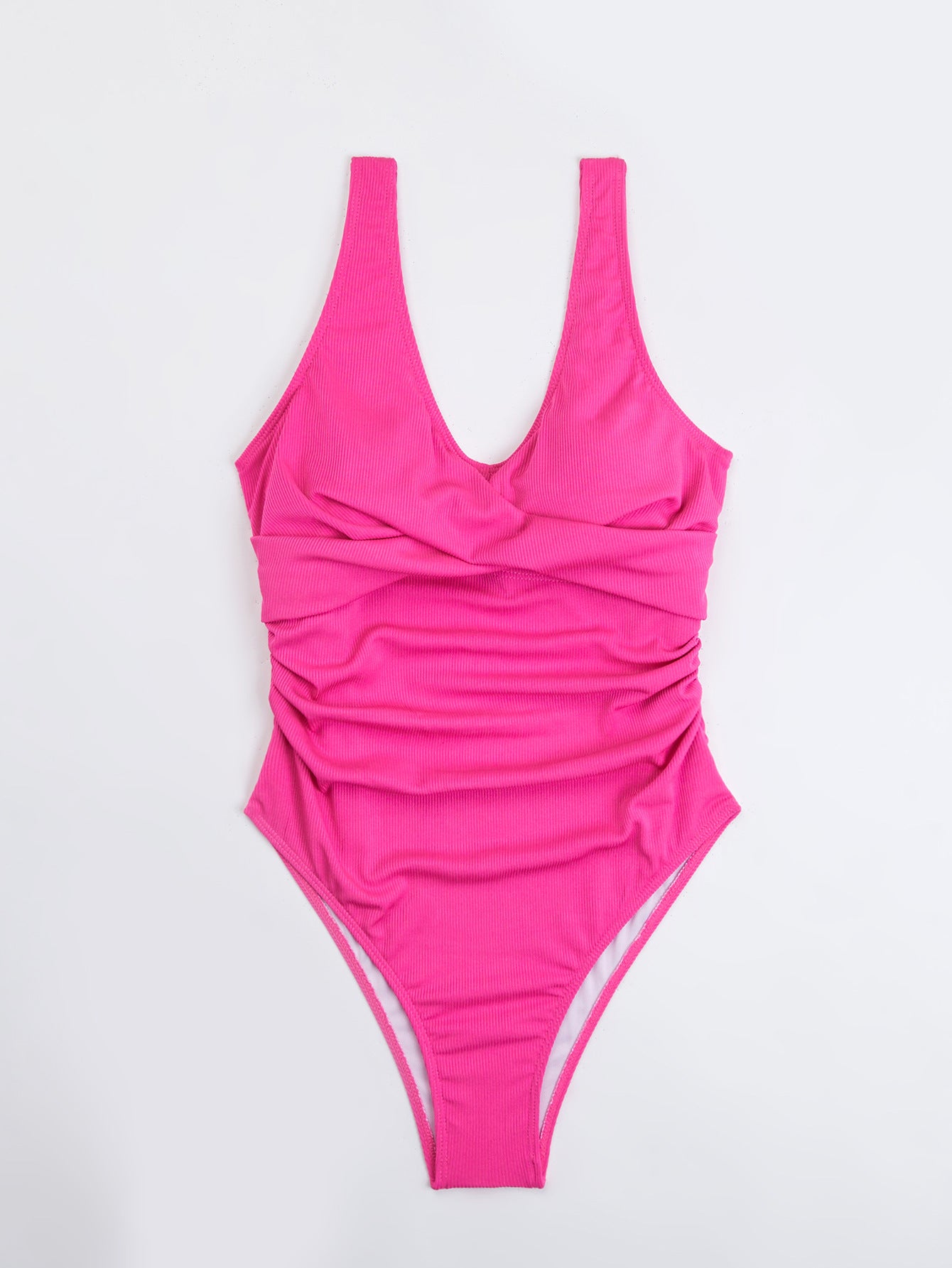 Swimsuit Women Triangle One Piece Solid Color Bikini Sports Conservative Swimsuit