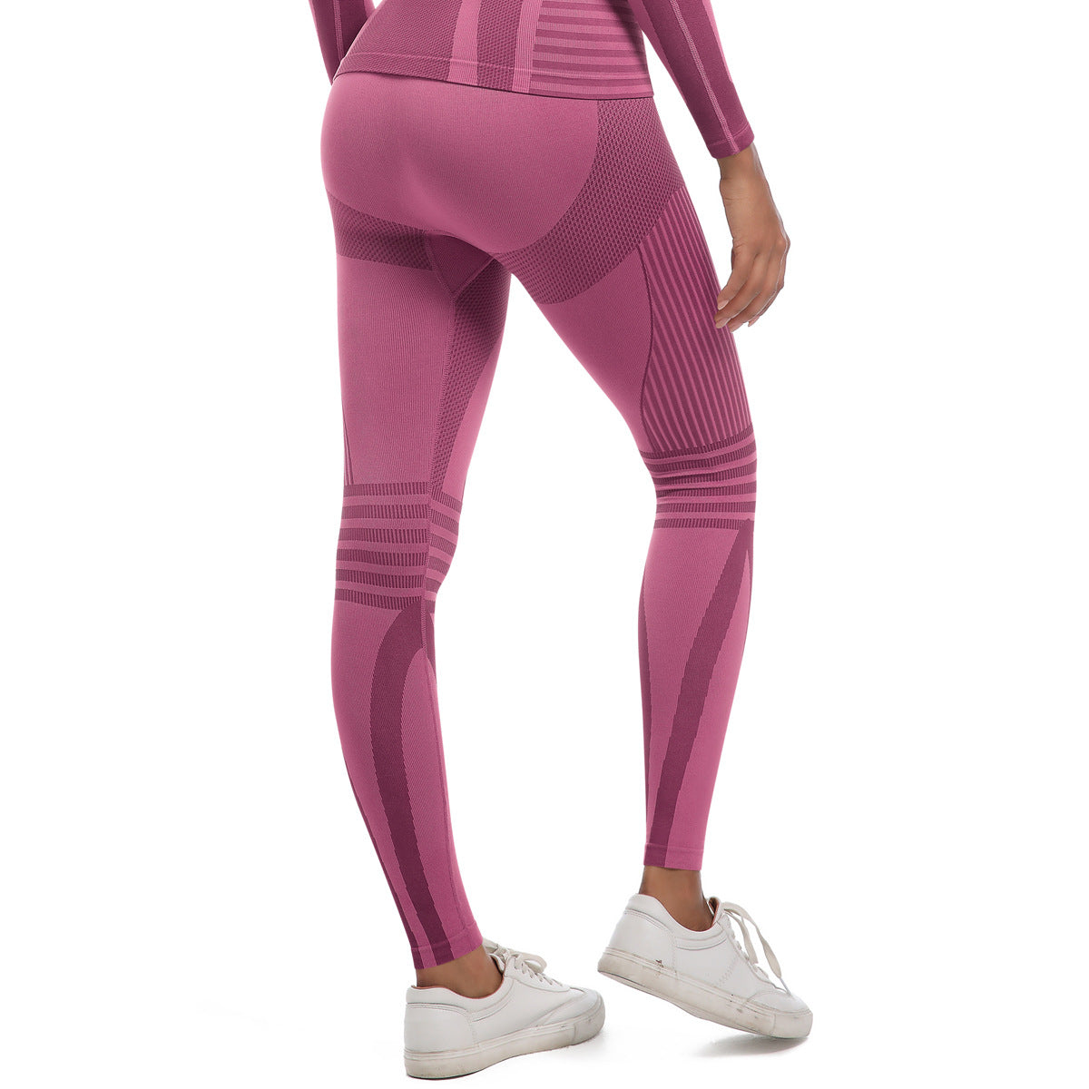 Seamless Knitted Yoga Pants Outdoor Sports Cycling Clothing Ski Women Thermal Underwear Fitness Pants Sets