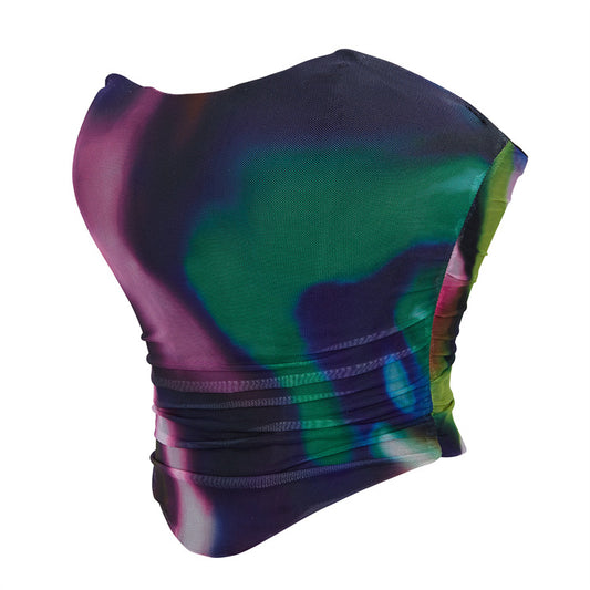 Colorful Breathable Mesh Elastic Tube Top Chest Support Sexy Top