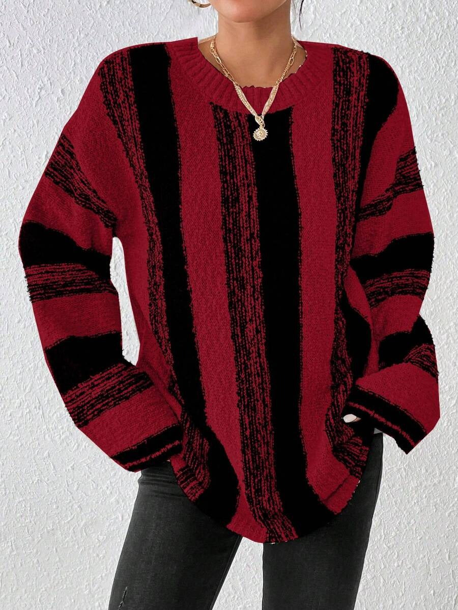 Autumn Winter Pullover Long Sleeve Loose Casual Women Sweater Knitwear
