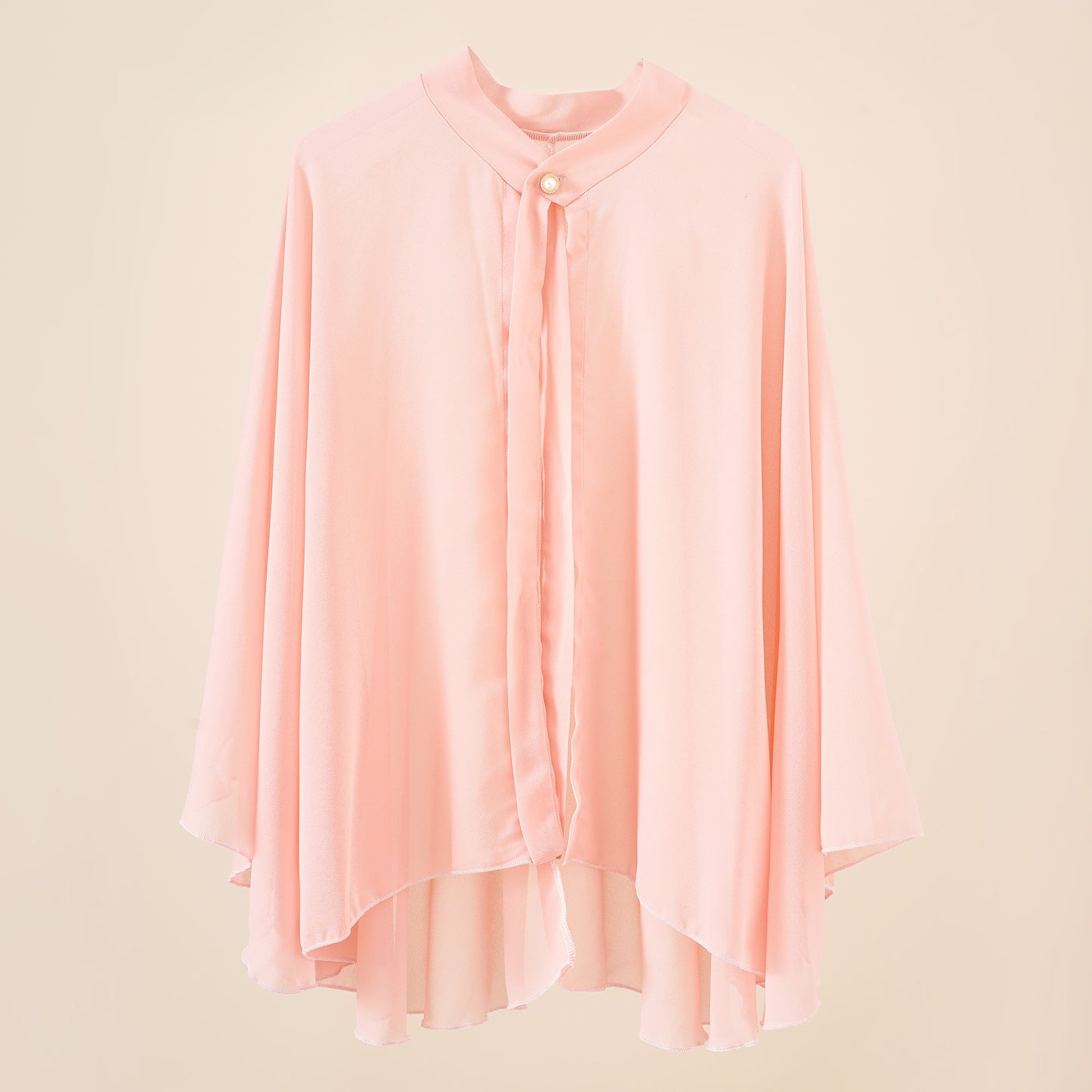 Solid Color Chiffon Button Cardigan Overclothes Outdoor Sunshade Cycling Sunscreen Shawl Beach Scarf