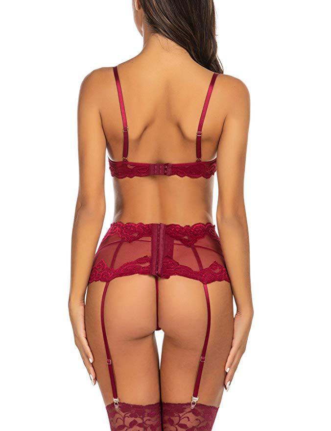 New Sexy Lingerie Sexy Sleepwear Three-Point Perspective Garter Sexy Suit