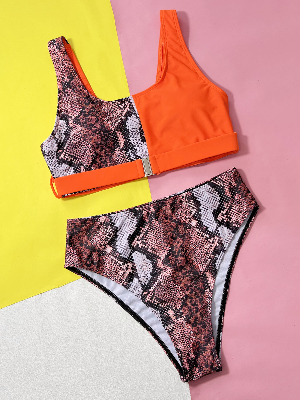 Swimsuit Bikini Printed Sexy Women Seperated Swimwear Triangle Bikini