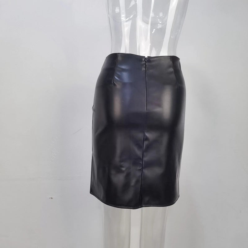 Graceful Fashionable High Waist Straps Sheath Split Women Skirt Women